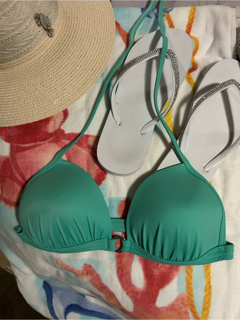 Women’s Teal Halter Bikini Top - Venus